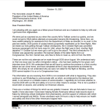 Letter to President Biden from American