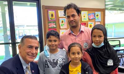 Congressman Issa with the Faizi family - photo free for public use